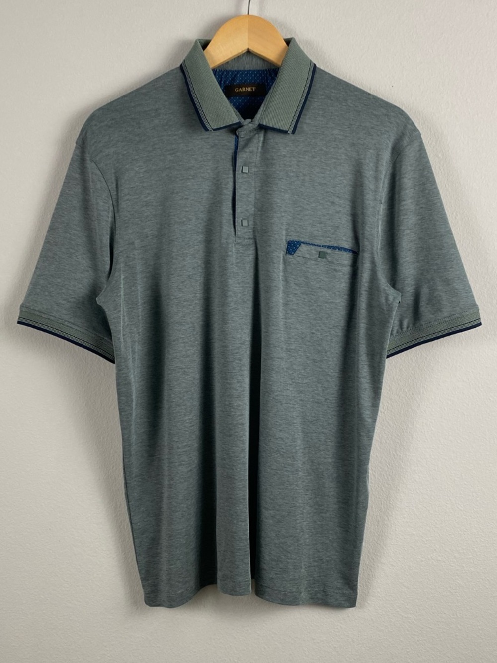 Garnet Contrast Tipped Short Sleeve Polo | Green